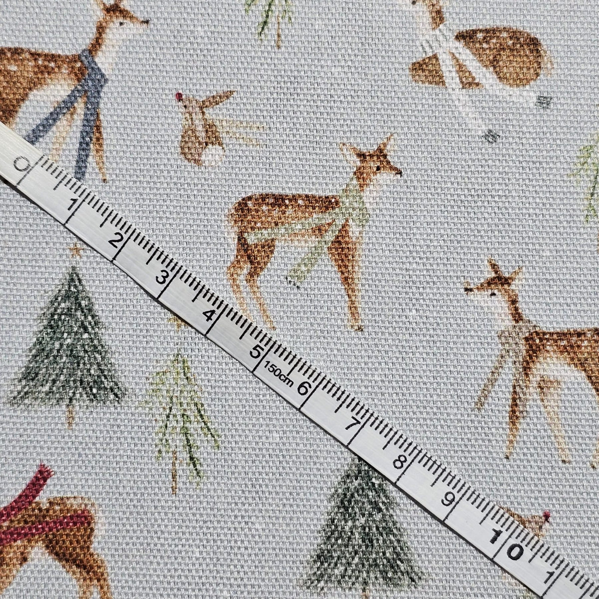 Panama Weave 100% Plain Cotton Fabric - Christmas Design - CP002