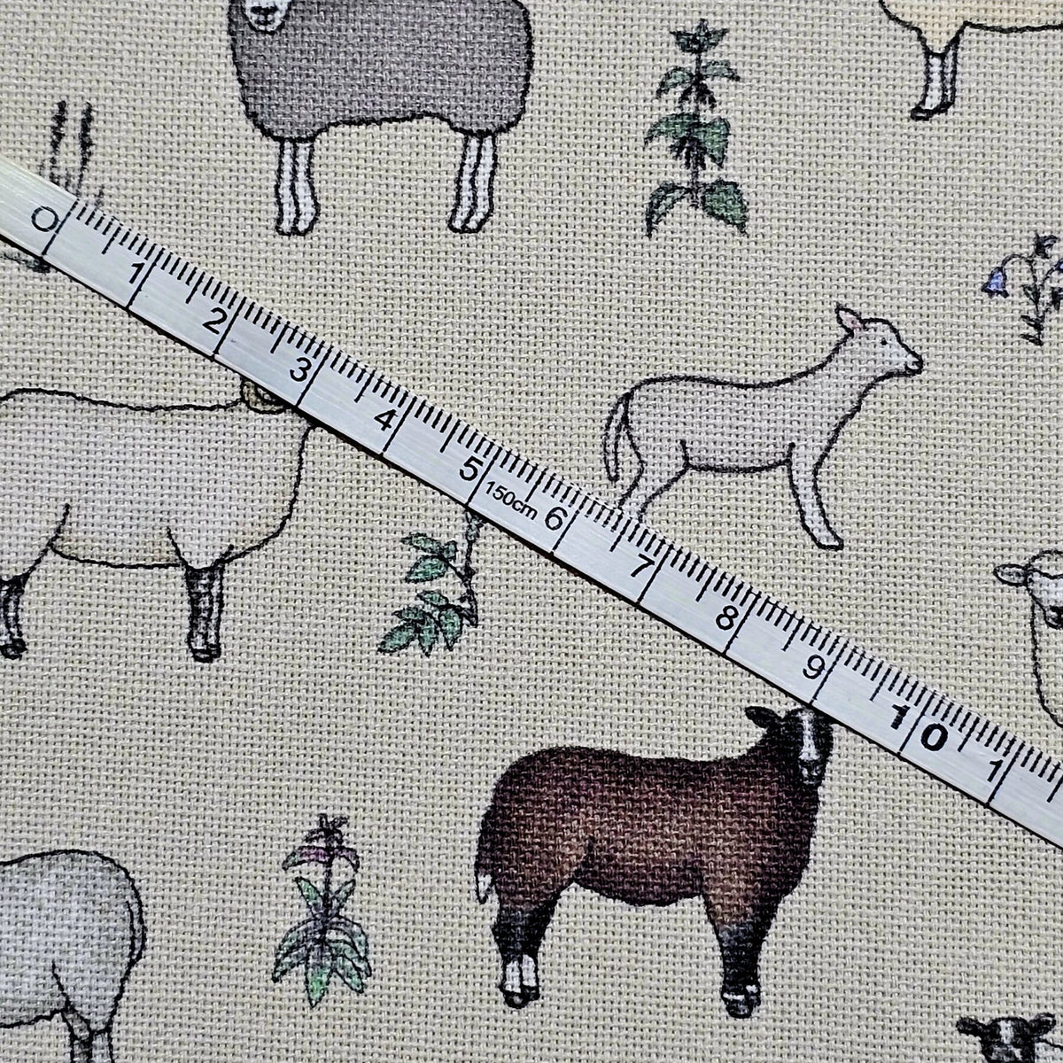 Panama 100% Cotton Fabric - Emma Lawrence Designs - Sheep - CC259