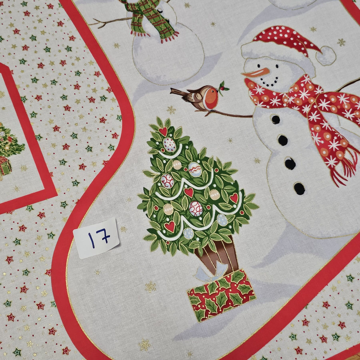 Fabric Panel - Jolly St Nick Christmas Stocking - Panel 17