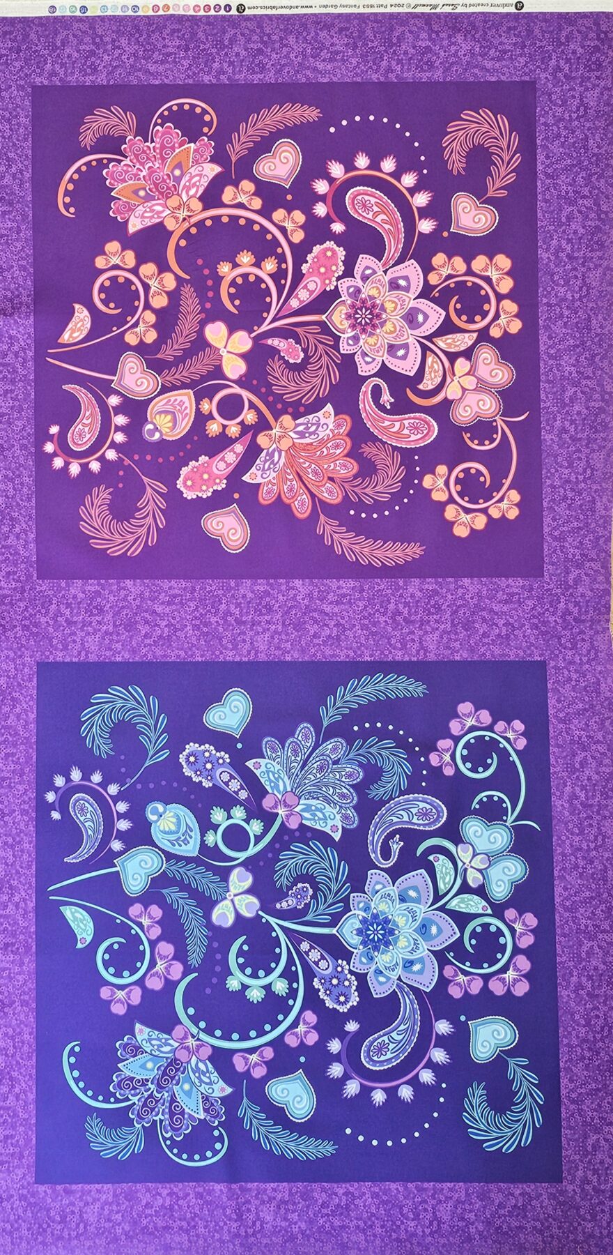 Fabric Panel - Andover by Sarah Maxwell Fantasy Garden - Panel 22