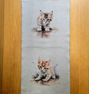 Fabric Panel - Puddle Kittens - Panel 41