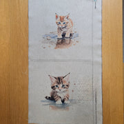 Fabric Panel - Puddle Kittens - Panel 43