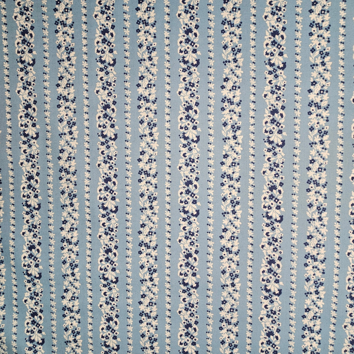 Liberty - Denim Florals Collection - Topiary Stripe - L311