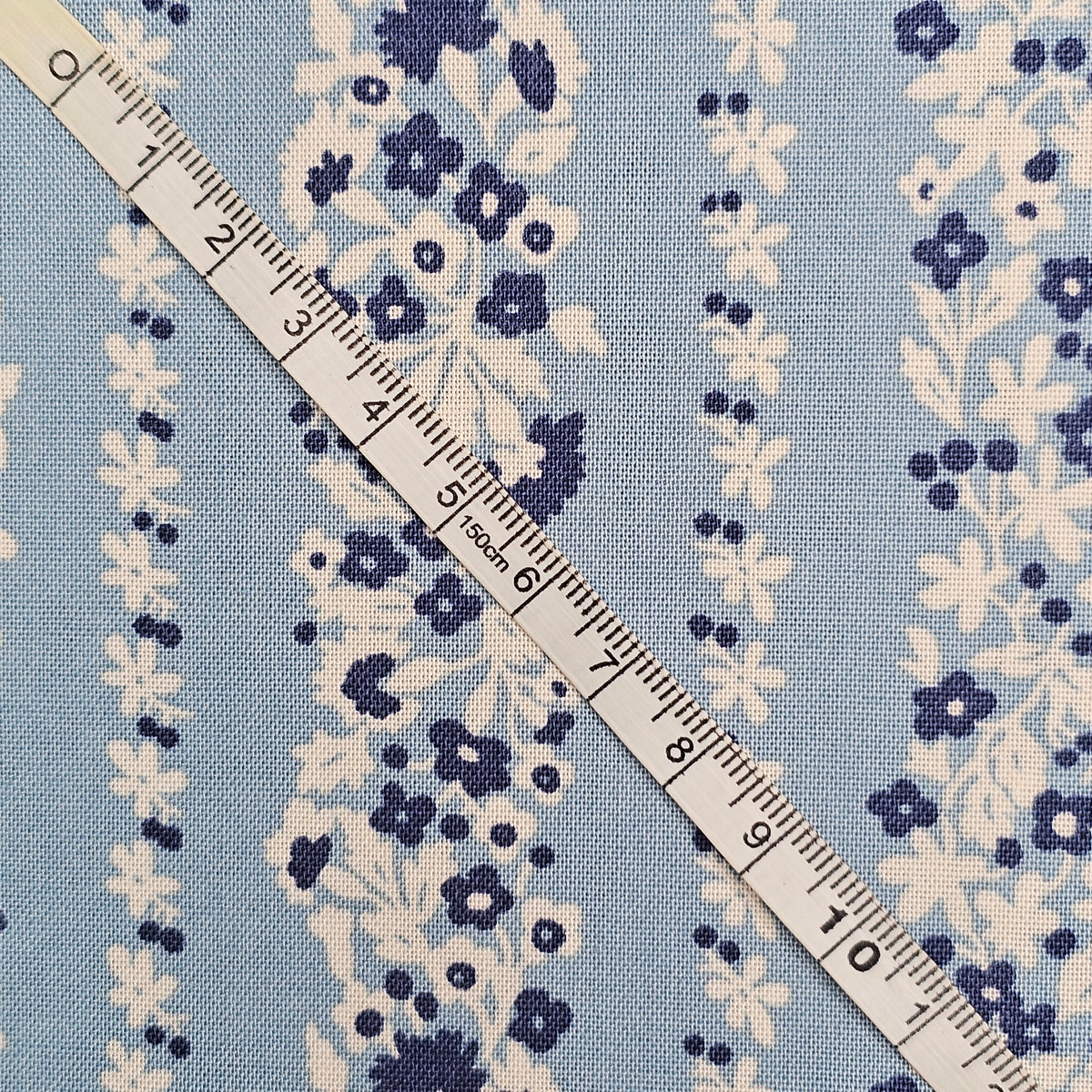 Liberty - Denim Florals Collection - Topiary Stripe - L311