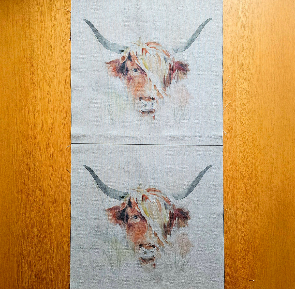 Fabric Panel - Highland Cow - Gobelin Panel 74