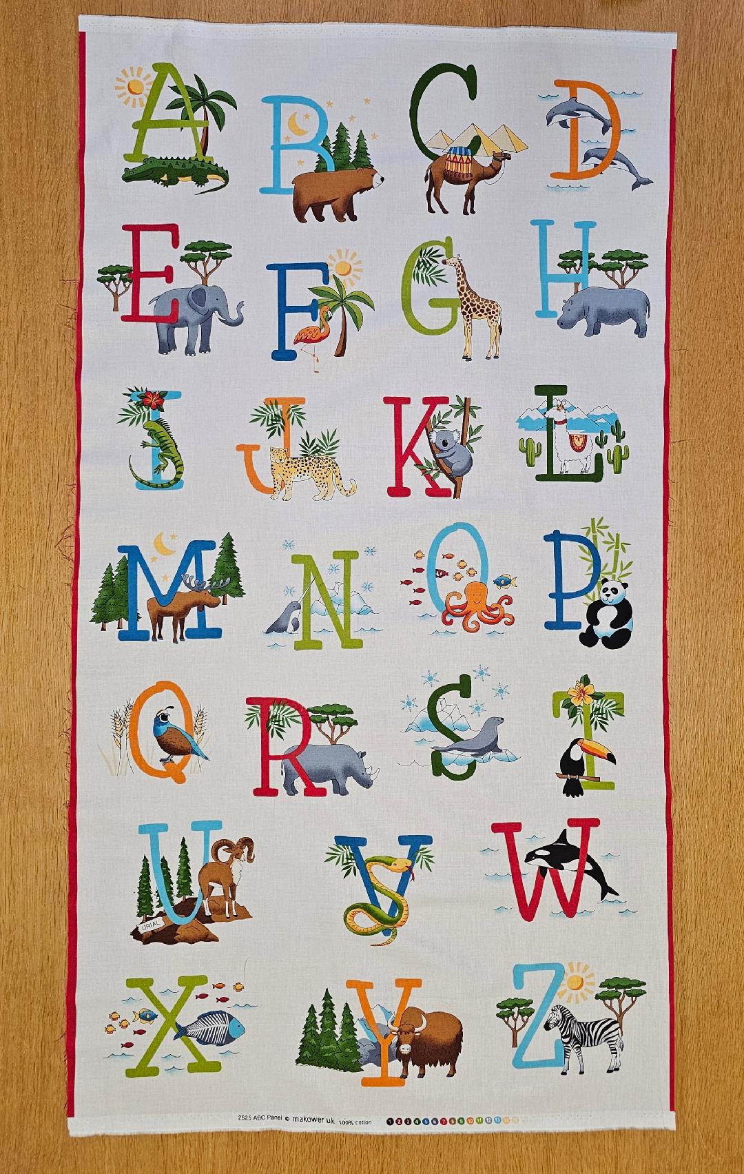 Fabric Panel - ABC Alphabet - Panel 11