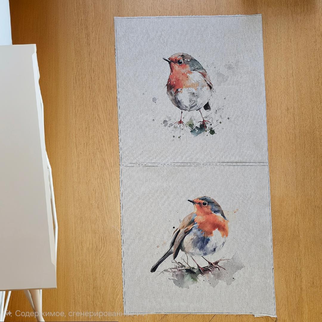 Fabric Panel - Robin Design - Panel 35