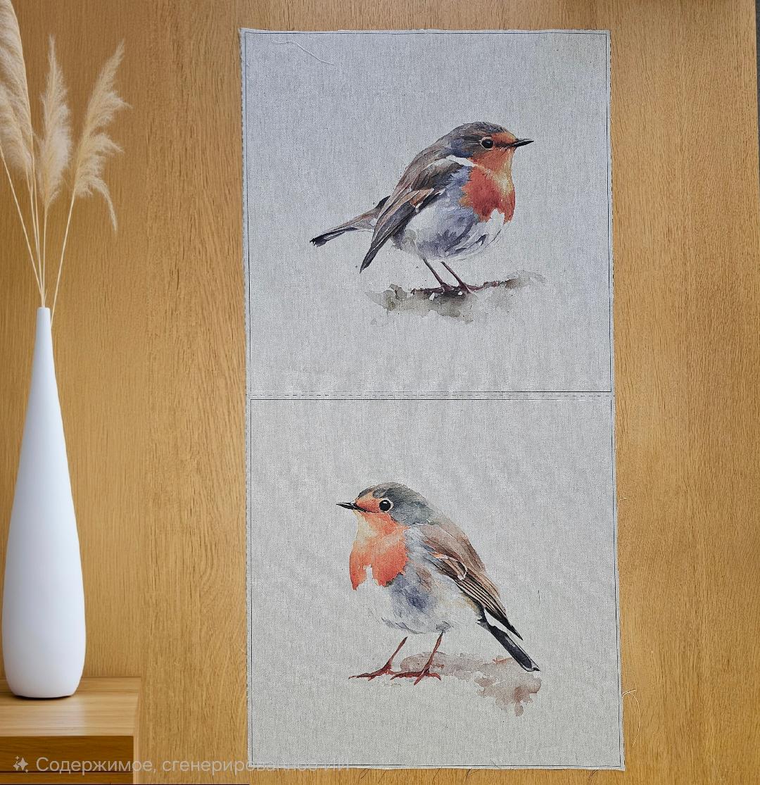 Fabric Panel - Robin Design - Panel 27